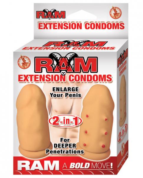 Ram Extension Condoms Beige - Men's Toys - www.Coyha.com