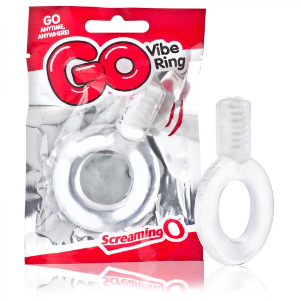 Screaming O Go Vibe Ring Clear - Men's Toys - www.Coyha.com