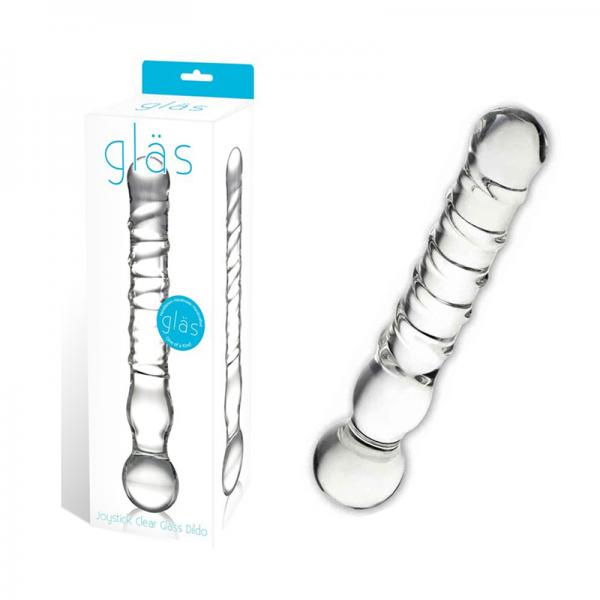 Joystick Glass Dildo Wand Anal & G-Spot Clear - Dildos - www.Coyha.com