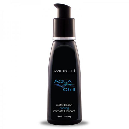 Wicked Aqua Chill Waterbased Cooling Sensatioln Lubricant 2oz. - Lubes & Lotions - www.Coyha.com