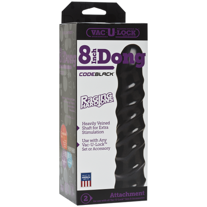 Vac-U-Lock 8 inches Dong Raging Hard-Ons Black - Dildos - www.Coyha.com