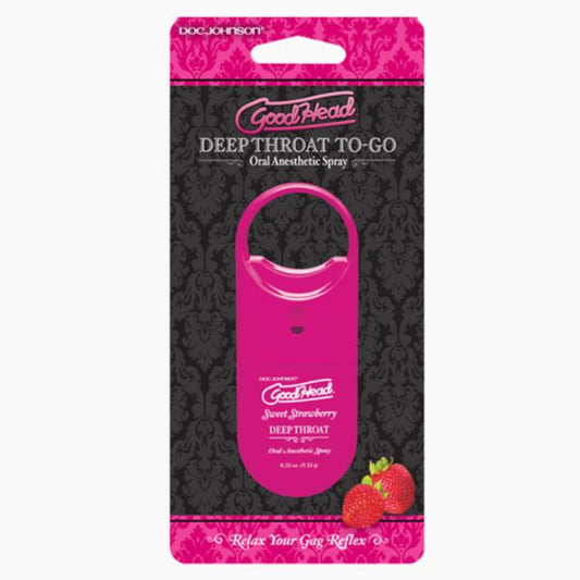 Goodhead Deep Throat To Go Strawberry Spray - Lubes & Lotions - www.Coyha.com