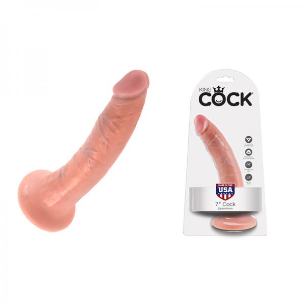 King Cock 7in Cock - Beige - Dildos - www.Coyha.com