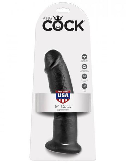 King C*ck 9 Inches Dildo - Black - Dildos - www.Coyha.com