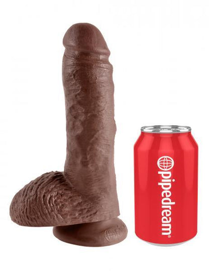 King Cock 8 inches Cock Balls Brown - Dildos - www.Coyha.com