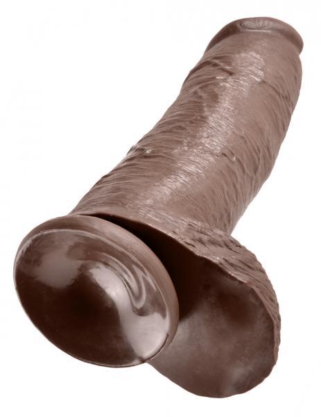 King C*ck 12 Inch C*ck With Balls Brown - Dildos - www.Coyha.com