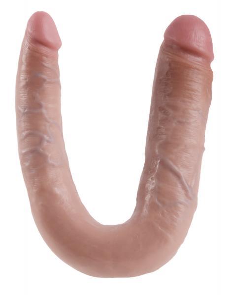 U Shaped Large Double Trouble Dildo - Beige - Dildos - www.Coyha.com