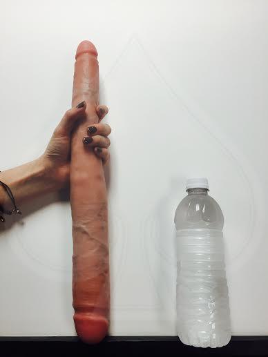 King Cock 16in Tapered Double Dildo - Beige - Dildos - www.Coyha.com