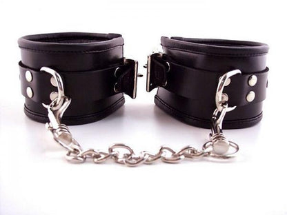 Rouge Padded Leather Wrist Cuffs Black - Bondage - www.Coyha.com