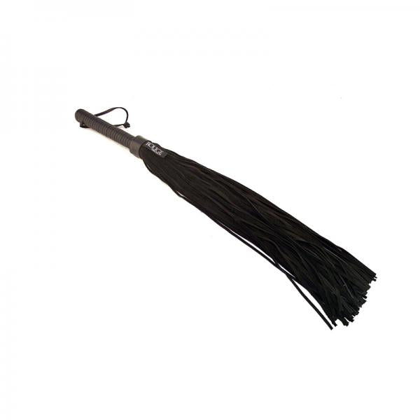 Rouge Long Suede Flogger Leather Handle Black - Bondage - www.Coyha.com