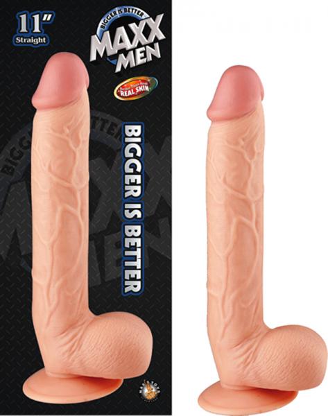 Maxx Men 11 inches Straight Dong Beige - Dildos - www.Coyha.com