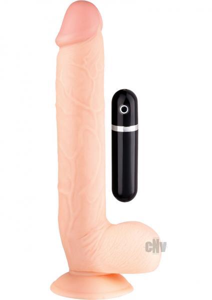 Maxx Men Vibrating 11 inches Straight Dong Beige - Vibrators - www.Coyha.com