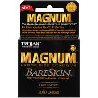 Trojan Magnum Bareskin 3 Pack Large Size Condoms - Extras - www.Coyha.com