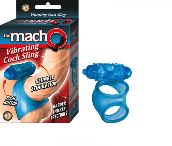 The Macho Vibrating Cocksling, Waterproof Blue - Men's Toys - www.Coyha.com