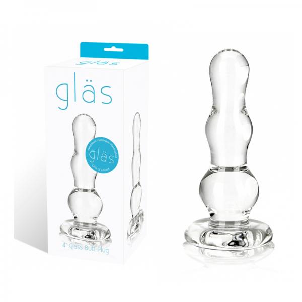 Glass Butt Plug 4 Inches Clear - Anal Toys - www.Coyha.com