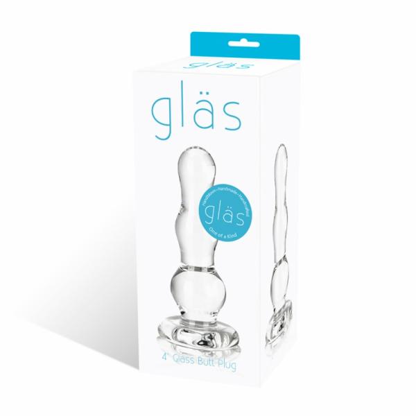 Glass Butt Plug 4 Inches Clear - Anal Toys - www.Coyha.com