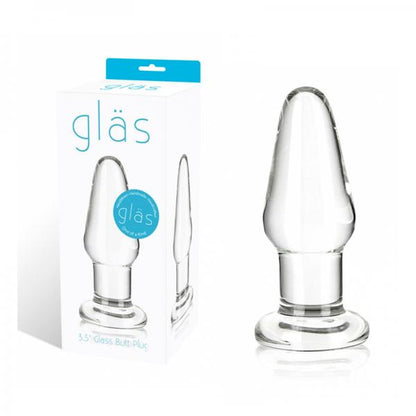 Glas 3.5 inches Glass Butt Plug Clear - Anal Toys - www.Coyha.com