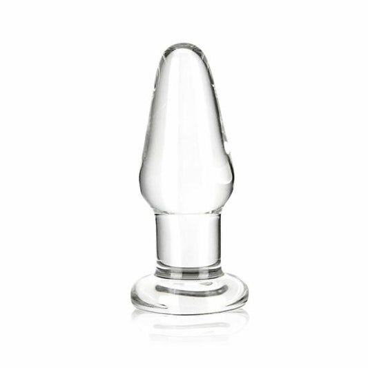 Glas 3.5 inches Glass Butt Plug Clear - Anal Toys - www.Coyha.com