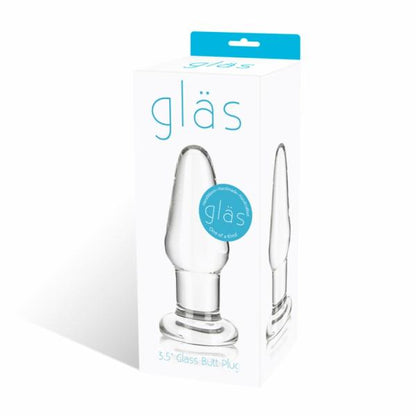 Glas 3.5 inches Glass Butt Plug Clear - Anal Toys - www.Coyha.com