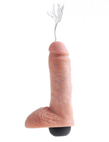 King Cock 8 inches Squirting C*ck Balls Beige - Dildos - www.Coyha.com