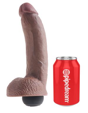 King Cock 9 inches Squirting Dildo Brown - Dildos - www.Coyha.com