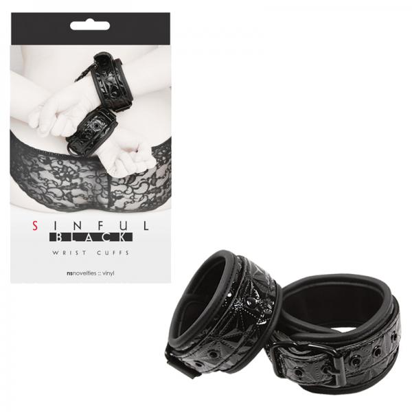 Sinful Black Wrist Cuffs - Bondage - www.Coyha.com