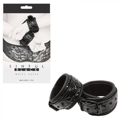 Sinful Black Wrist Cuffs - Bondage - www.Coyha.com