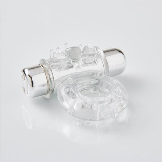 Sensuelle Bullet Ring 7 Function Cockring Clear - Men's Toys - www.Coyha.com