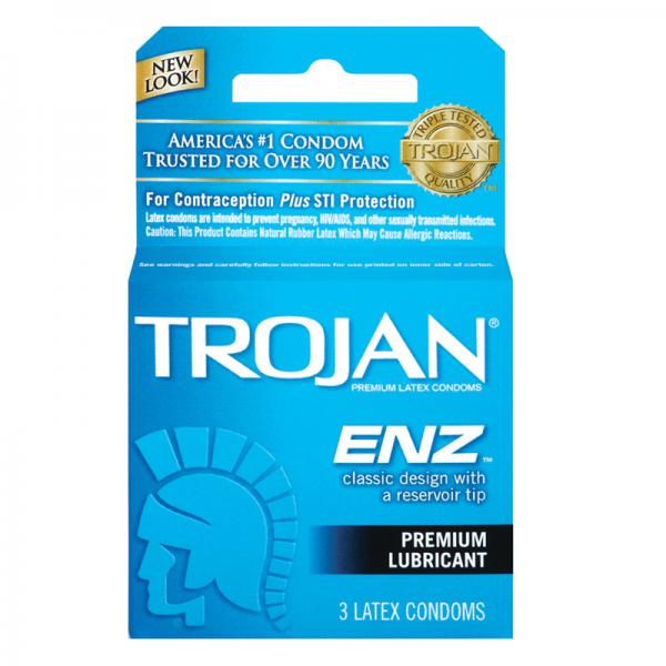 Trojan ENZ Lubricated Condoms 3 Pack - Extras - www.Coyha.com