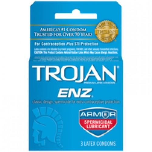 Trojan Condom Enz With Spermicidal Lubricant 3 Pack - Extras - www.Coyha.com