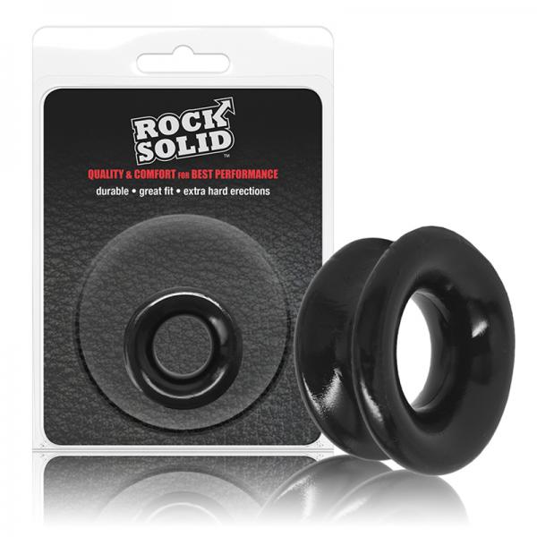 Rock Solid Convex Black C Ring In A Clamshell - Men's Toys - www.Coyha.com