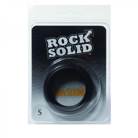 Rock Solid Silicone Black C Ring, Small (1 3/4in) In A Clamshell - Men's Toys - www.Coyha.com