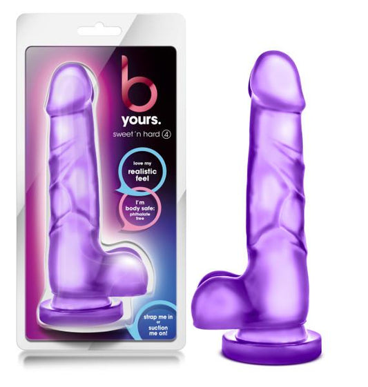 Sweet N Hard 4 Dong Suction Cup & Balls Purple - Dildos - www.Coyha.com