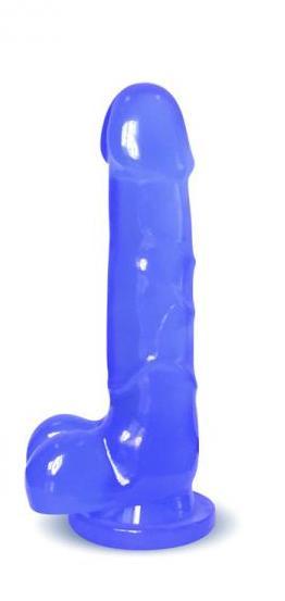 Sweet N Hard #4 Dong With Suction Cup & Balls Blue Dildos - www.Coyha.com