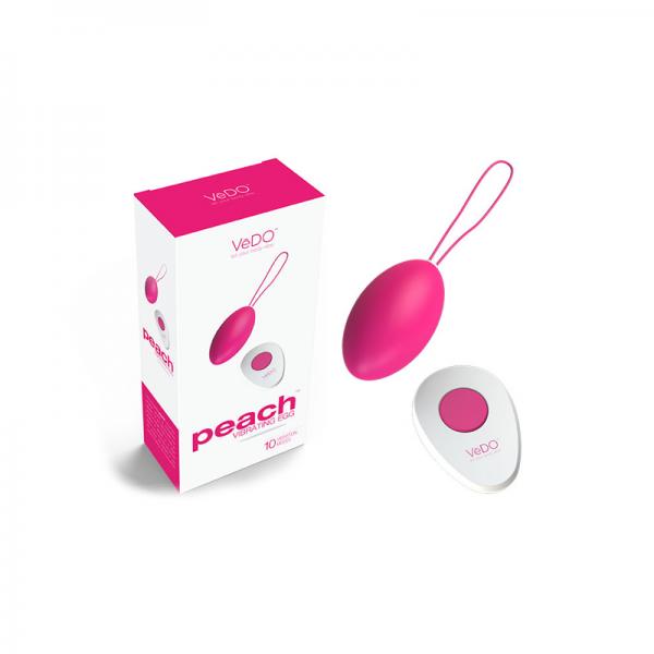 Vedo Peach Rechargeable Egg Vibe Foxy Pink - Vibrators - www.Coyha.com