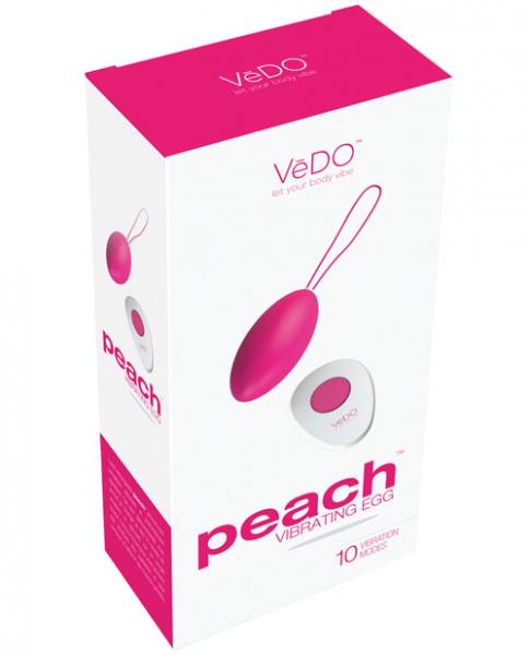 Vedo Peach Rechargeable Egg Vibe Foxy Pink - Vibrators - www.Coyha.com