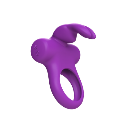 Frisky Bunny Vibrating Ring Purple - Men's Toys - www.Coyha.com