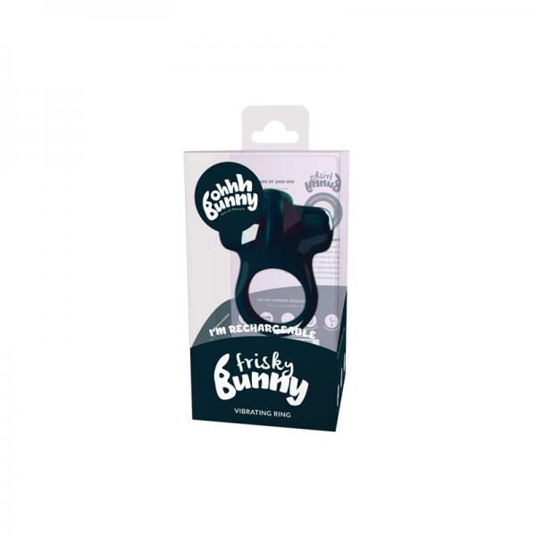 Frisky Bunny Vibrating Ring Black - Men's Toys - www.Coyha.com