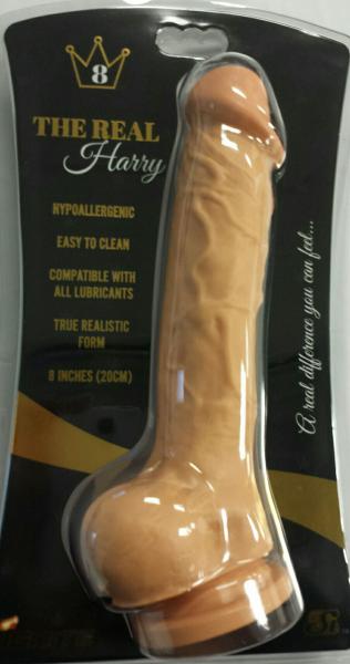 Real Harry Dildo Balls Suction Cup 8 inches Vanilla - Dildos - www.Coyha.com