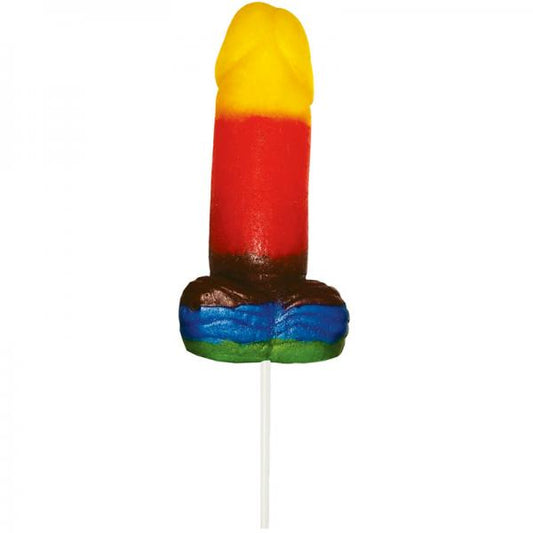 Sweet & Sour Jumbo Rainbow Gummy Cock Pop - Extras - www.Coyha.com