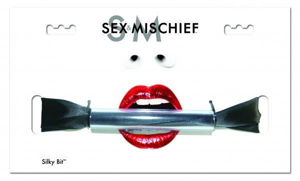 Sex & Mischief Silky Bit Gag Black - Bondage - www.Coyha.com