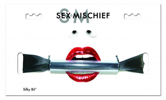 Sex & Mischief Silky Bit Gag Black - Bondage - www.Coyha.com