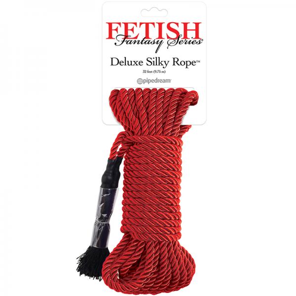 Fetish Fantasy Deluxe Silk Rope - Red - Bondage - www.Coyha.com