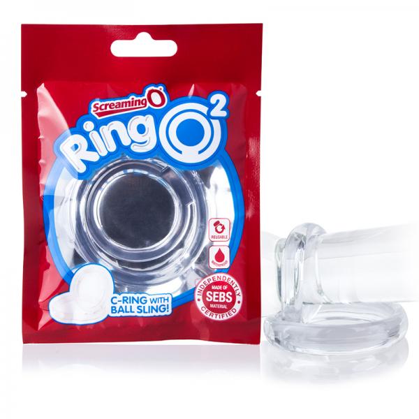 Screaming O Ringo 2 Clear C-Ring with Ball Sling - Men's Toys - www.Coyha.com