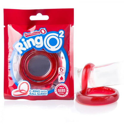 Screaming O Ringo 2 Red C-Ring with Ball Sling - Men's Toys - www.Coyha.com