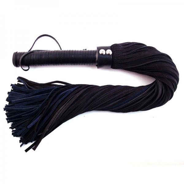 Rouge Flogger Suede Leather Handle Black Blue - Bondage - www.Coyha.com