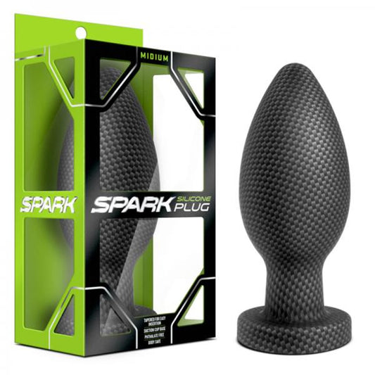 Spark - Silicone Plug - Medium - Carbon Fiber - Anal Toys - www.Coyha.com