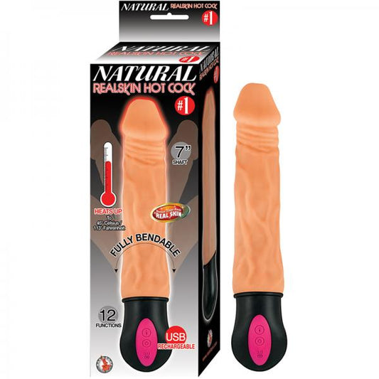 Natural Realskin Hot Cock #1 7 inches Dildo Beige Vibrators - www.Coyha.com