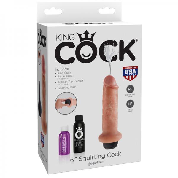 King Cock 6in Squirting Cock Flesh - Dildos - www.Coyha.com