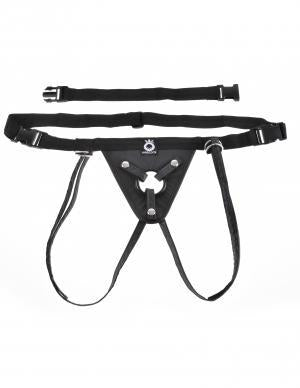 King Cock Fit Rite Harness Black Nylon Strap On - Dildos - www.Coyha.com